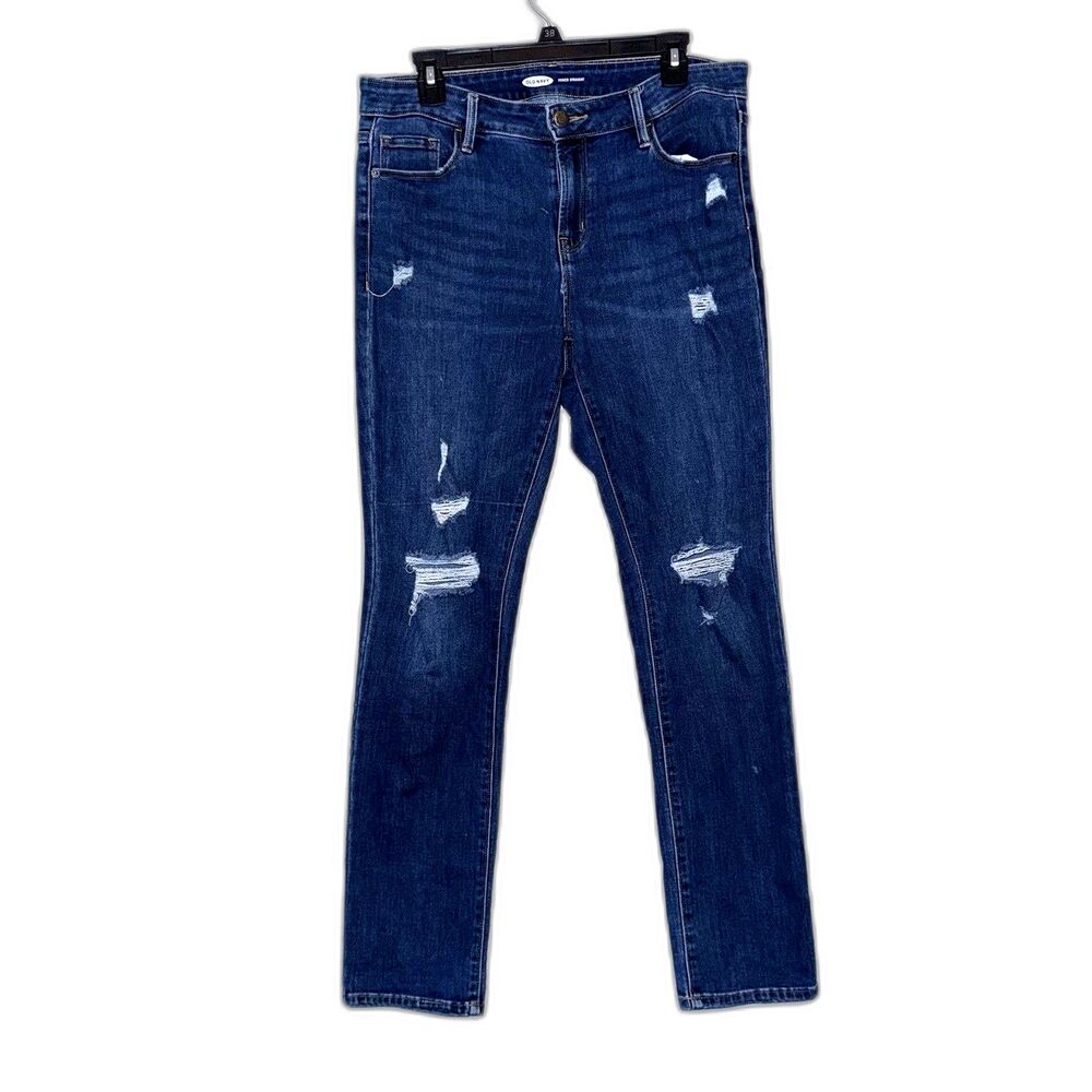 Old Navy jeans Power straight medium blue size 10 mid-rise